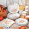 175 Pcs Thanksgiving Pink and Blue Party Supplies - Paper Plates Napkins Cups Cutlery (Serves 25)